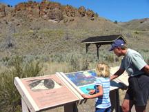 Summer and Diana learning about the Clarno Unit